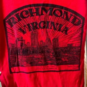 Richmond Va block print tank top red hot